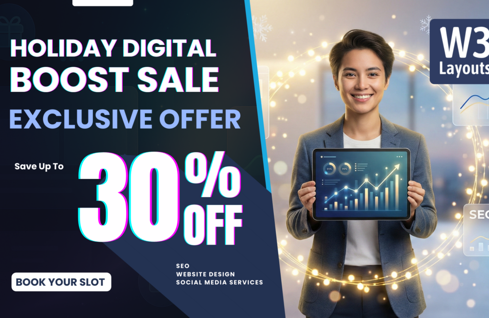 HOLIDAY DIGITAL BOOST SALE: Save 30% on Your Digital Growth.