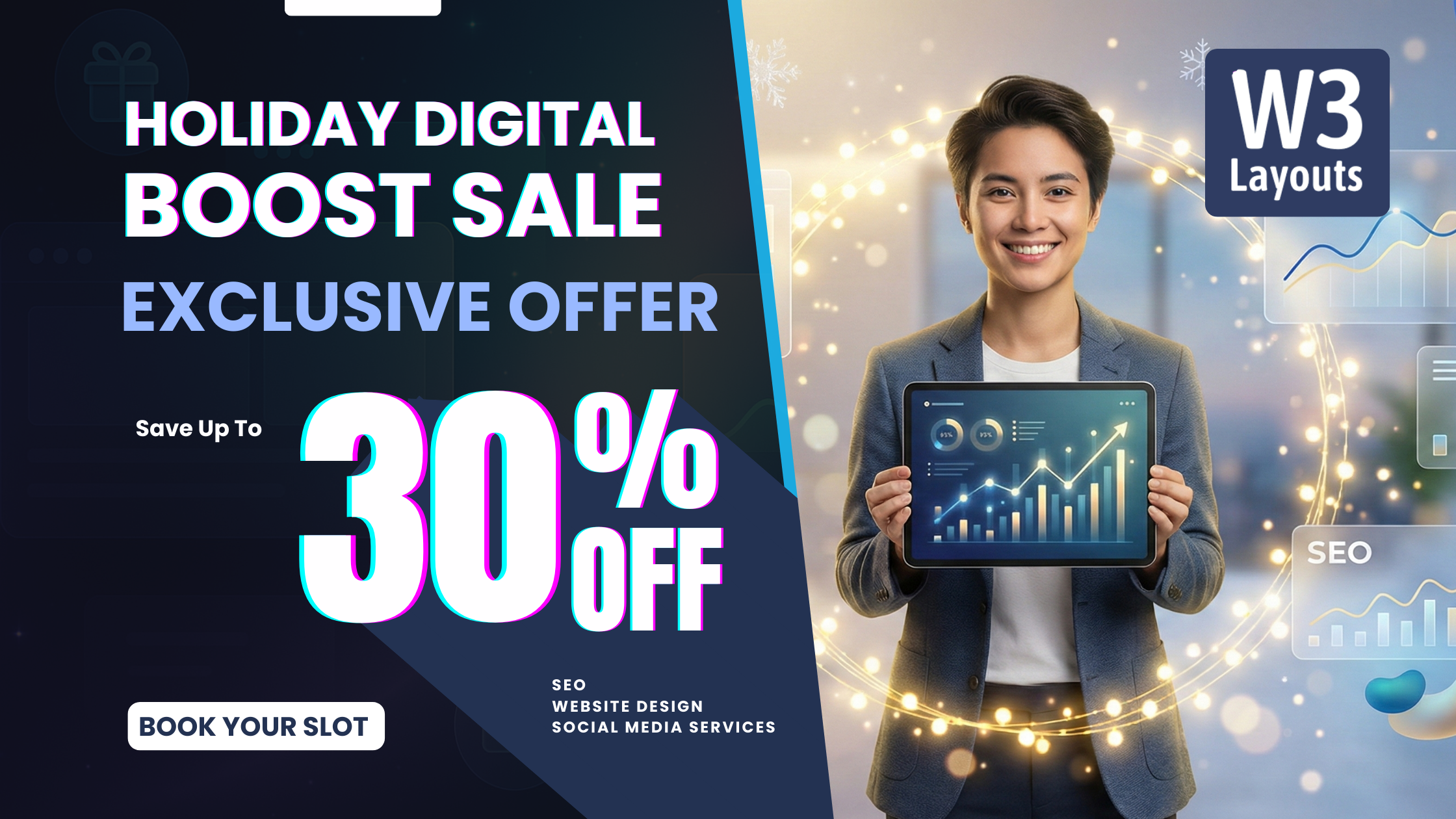 HOLIDAY DIGITAL BOOST SALE: Save 30% on Your Digital Growth.